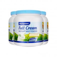 【新西兰直邮包邮】Maxigenes 美可卓 全脂成人牛奶粉 1公斤x3罐/箱【收件人身份证必须上传】【新疆、西藏、内蒙古、青海、宁夏、海南、甘肃，需加收运费】